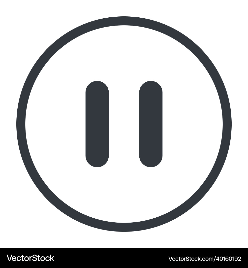 Stop and pause icon interface media button Stop and pause icon interface media button vector image