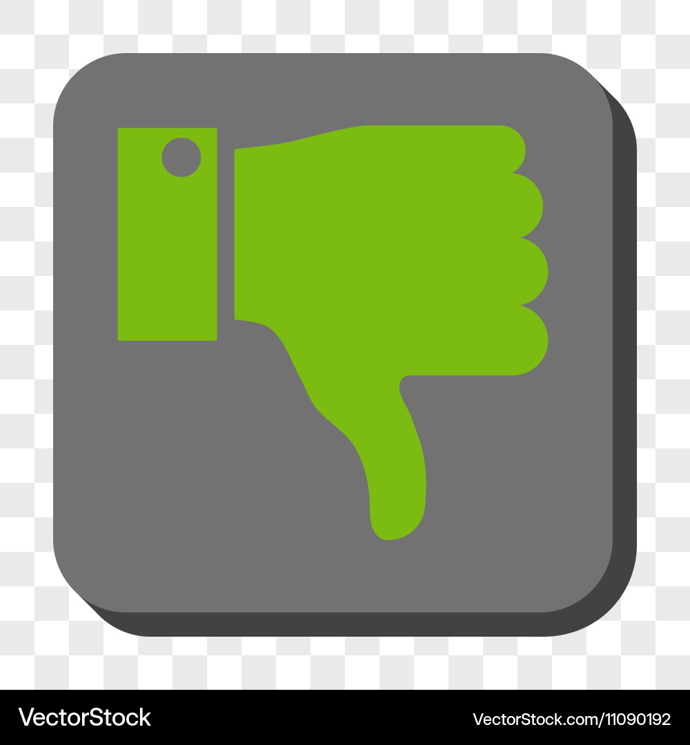 Thumb down rounded square button vector image