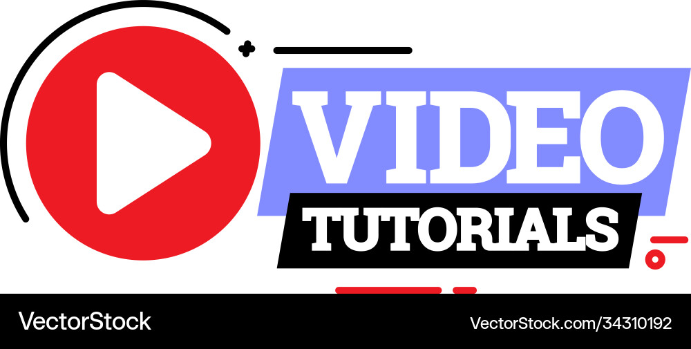 Video tutorials icon vector image