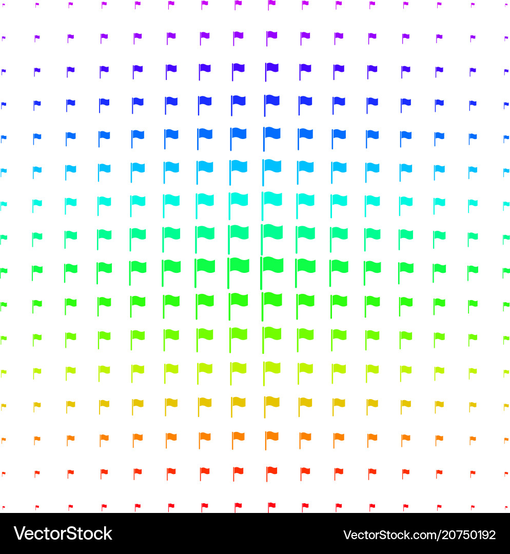 Waving flag shape halftone spectrum effect Waving flag shape halftone spectrum effect vector image