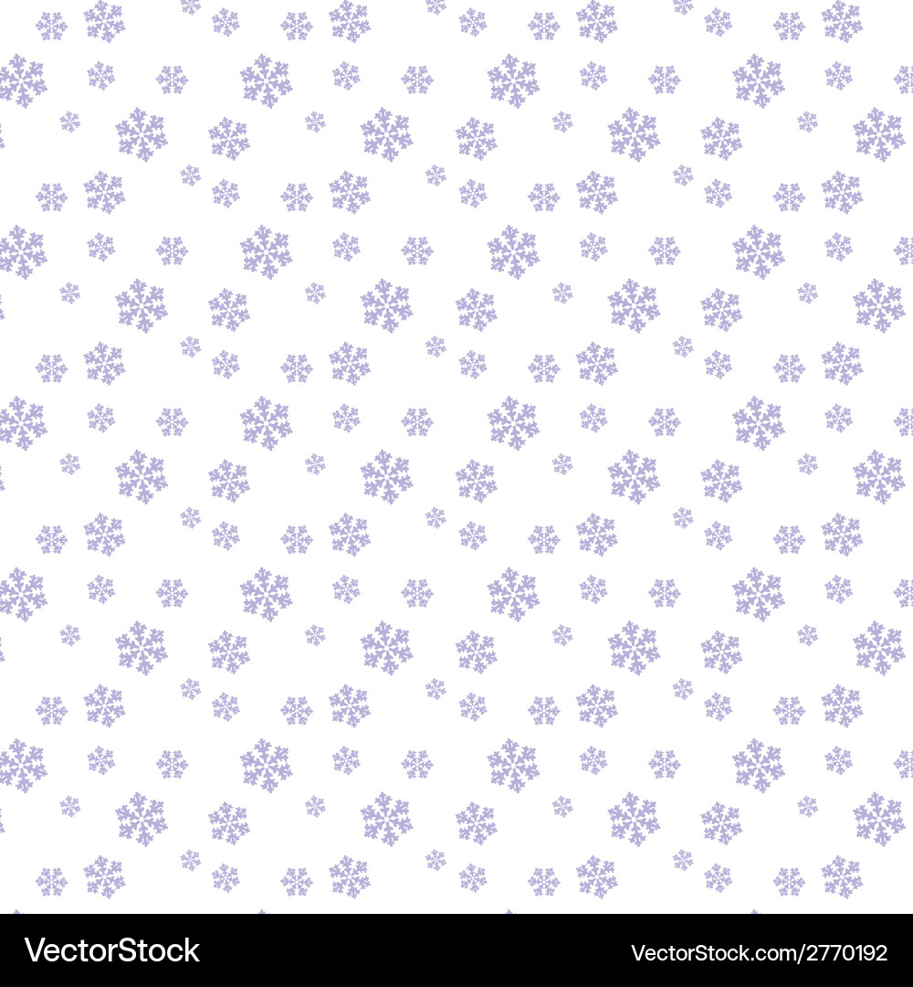 Winter Snowflake Seamless Pattern Vector Image