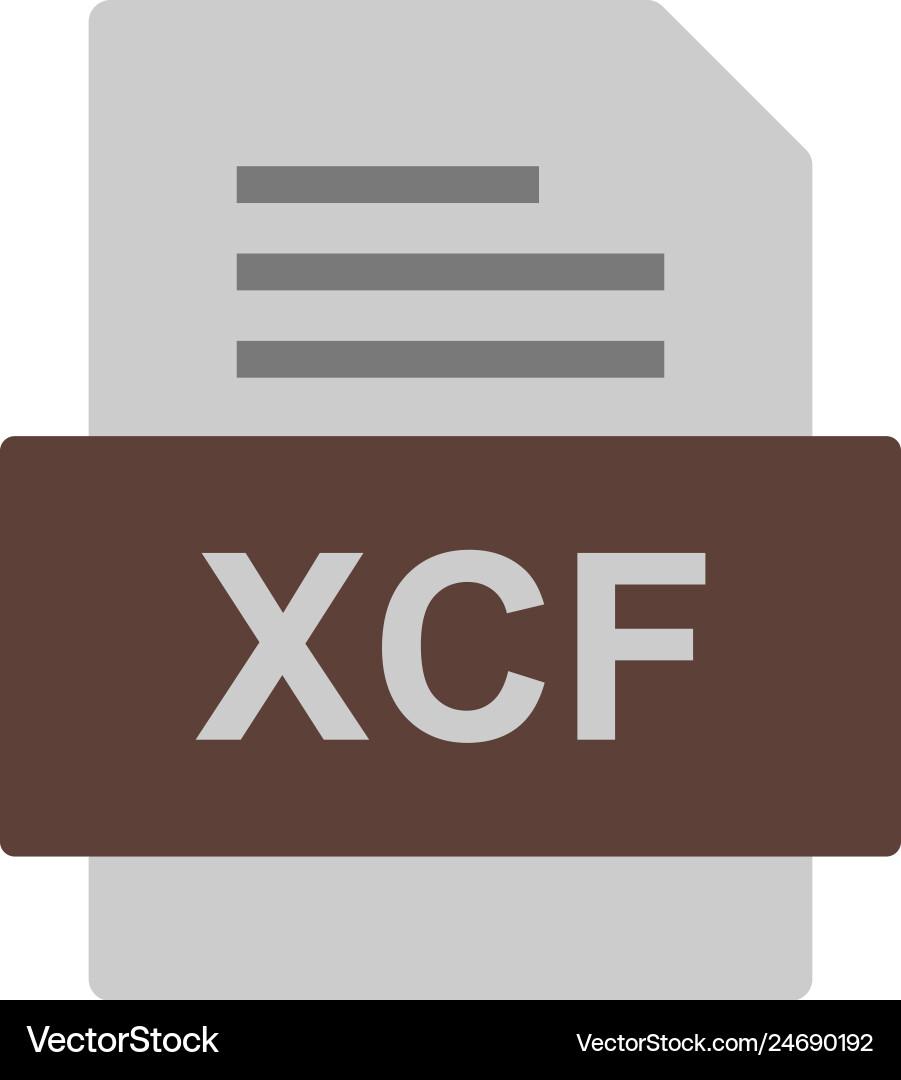 Xcf file document icon Vector Image