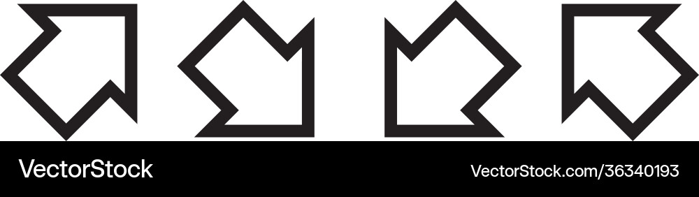 Arrow symbol icon for web and application vector image
