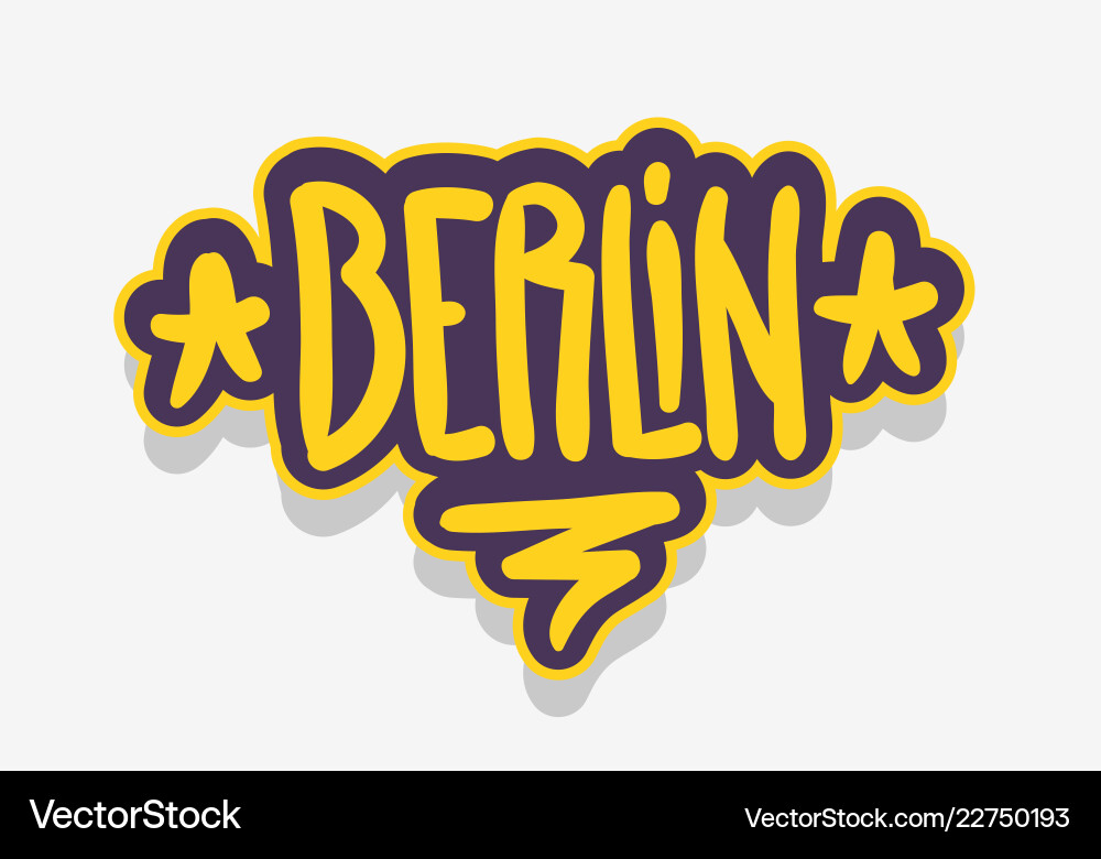 Berlin germany urban label sign logo hand draw Berlin germany urban label sign logo hand draw vector image