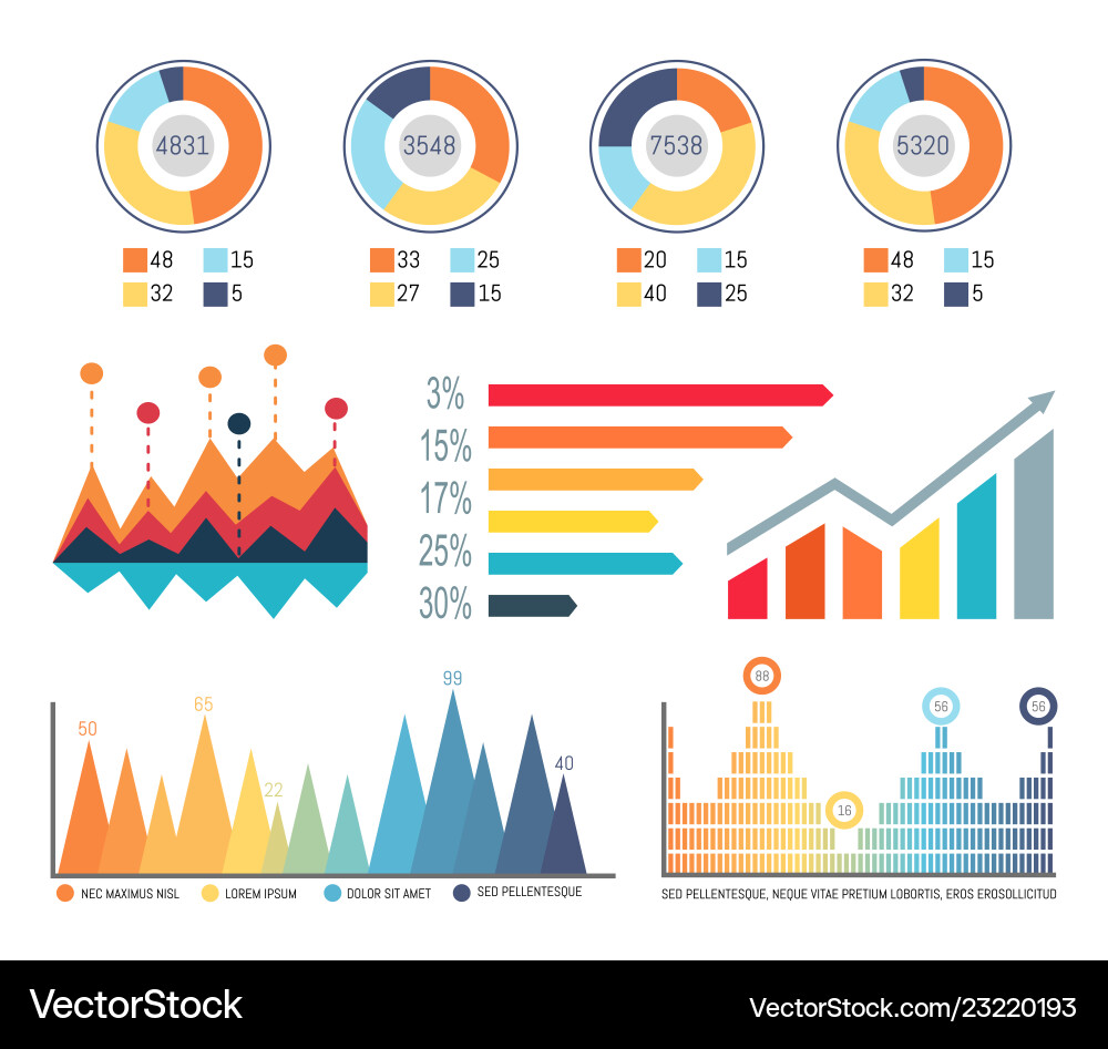Data Flowcharts and Diagrams vector image