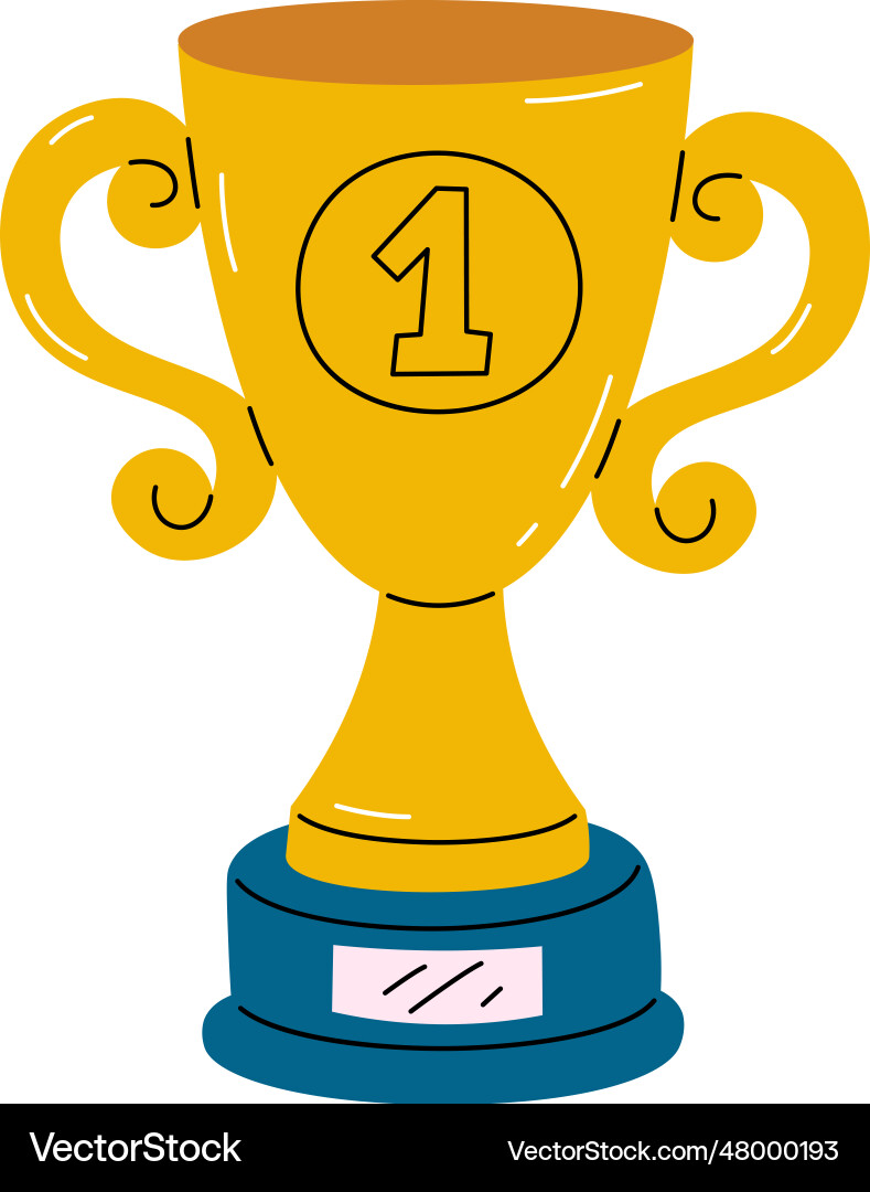 First place winner cup – Royalty-Free Vector | VectorStock, image size:789x1080