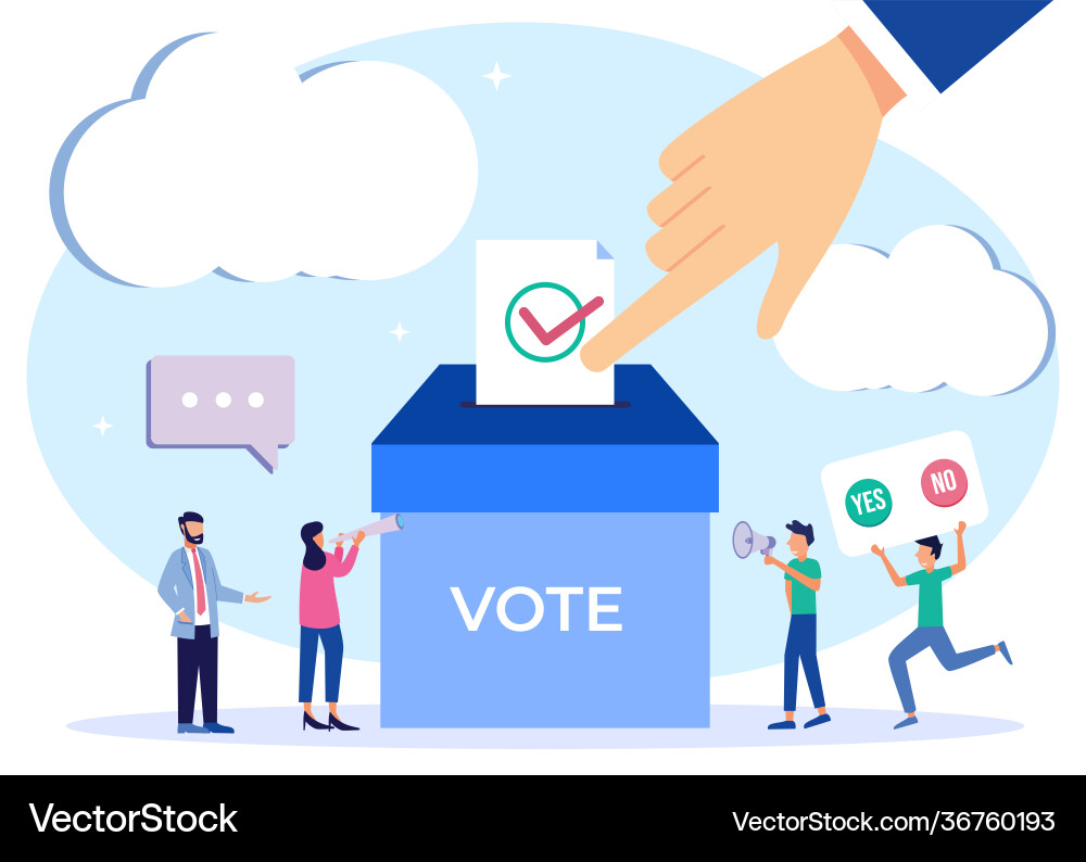 Graphic cartoon character democracy Graphic cartoon character democracy vector image