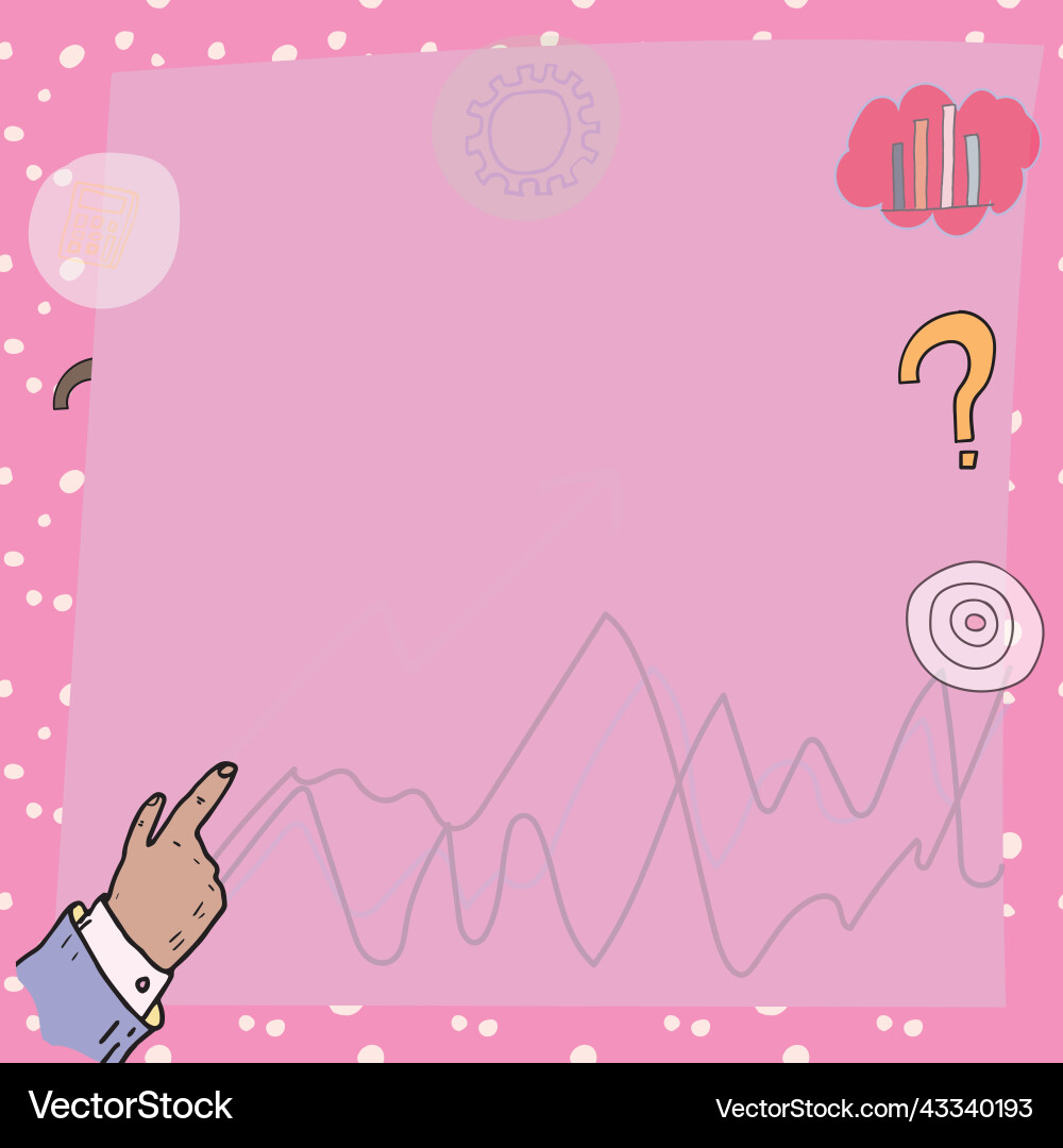 Hand pointing on important messages with arrows Vector Image