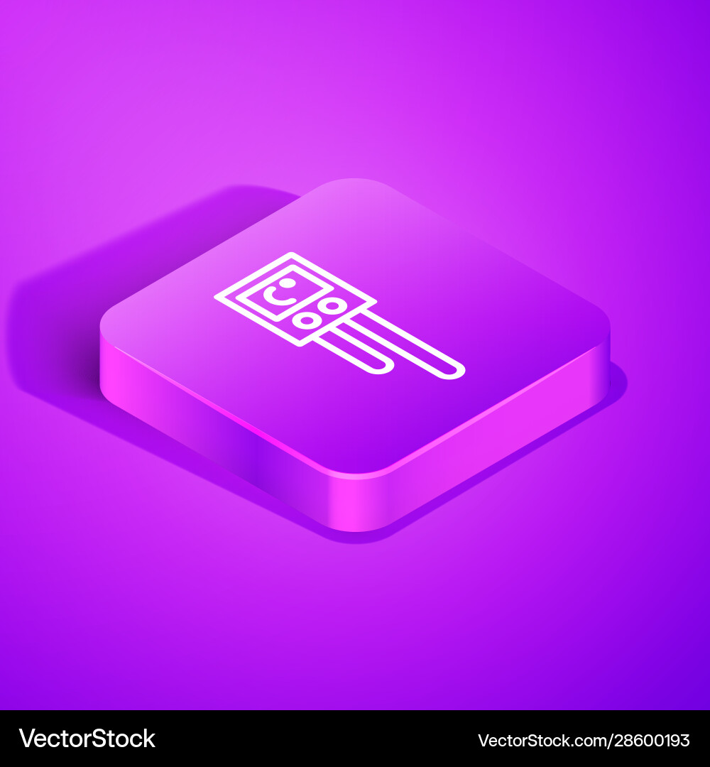 Isometric line temperature and humidity sensor Isometric line temperature and humidity sensor vector image