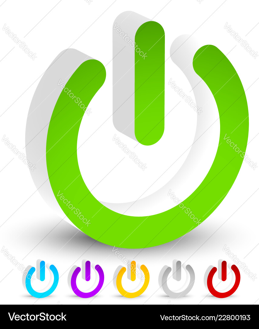 Power button symbol graphics eps10 Power button symbol graphics eps10 Vector Image