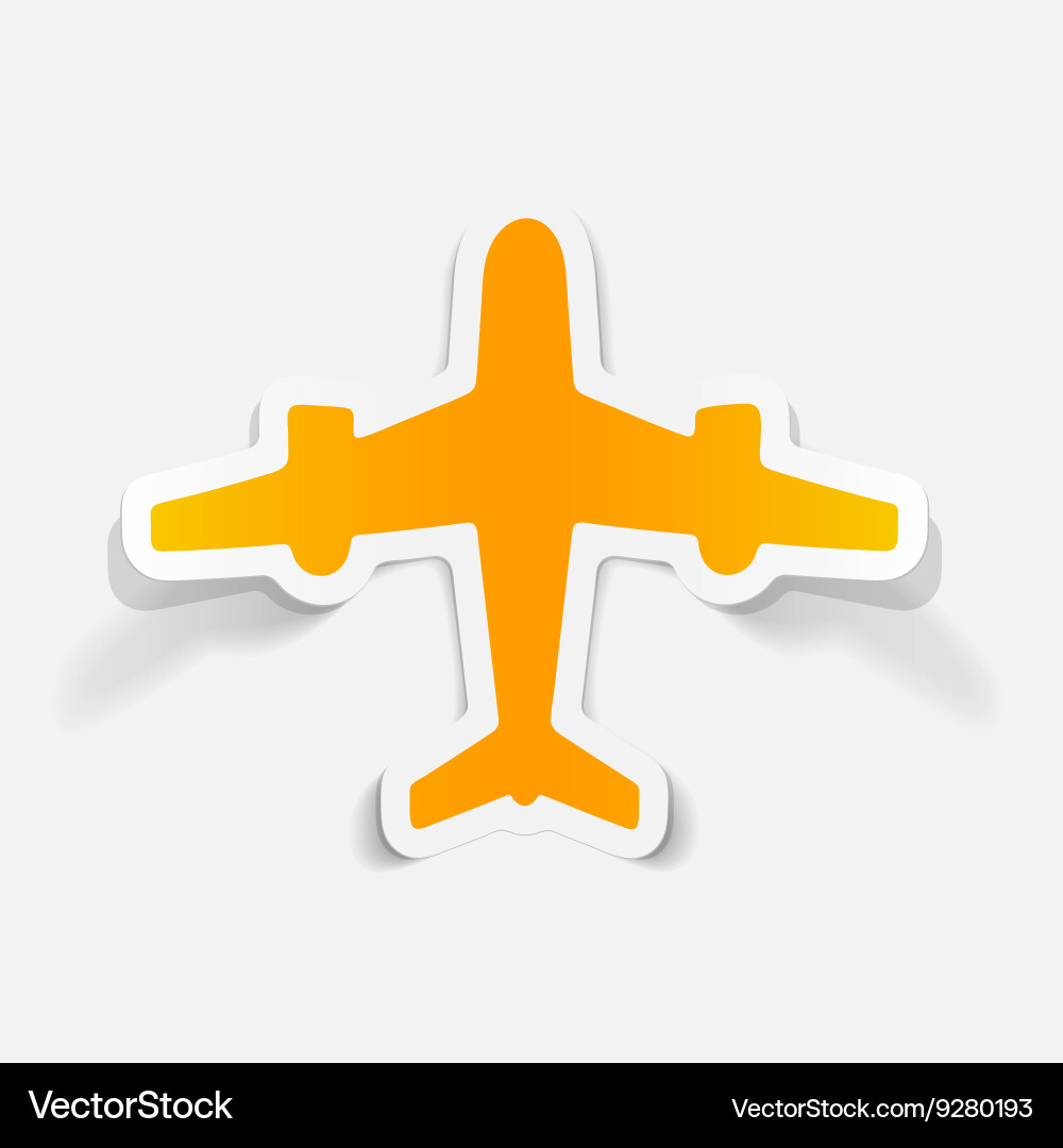Realistic design element plane Vector Image