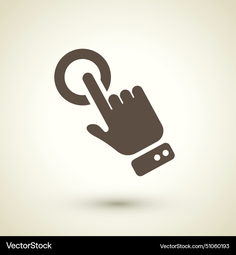 Retro style click hand icon Retro style click hand icon vector image