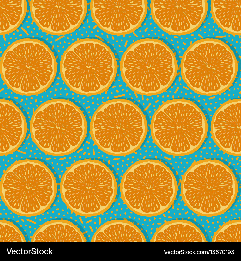 Seamless pattern with oranges Vector Image