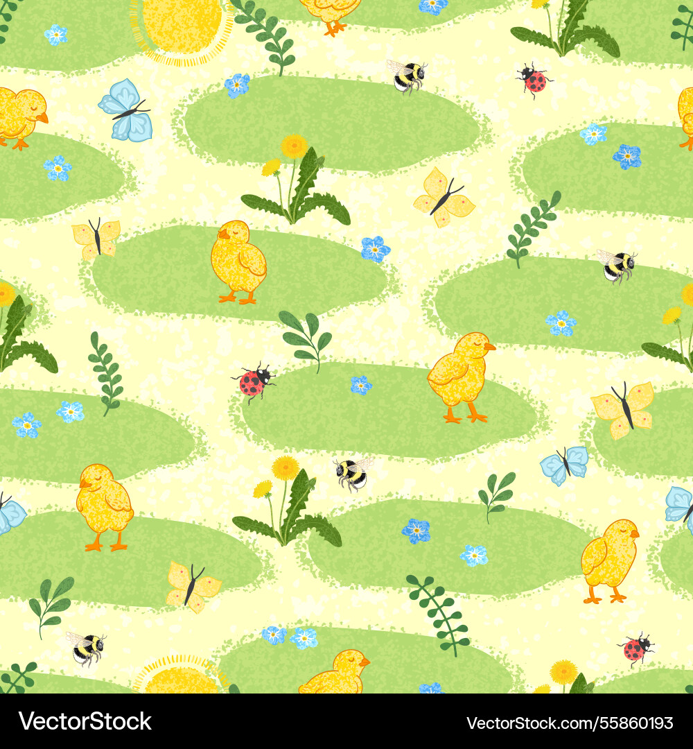Spring seamless pattern Spring seamless pattern Vector Image