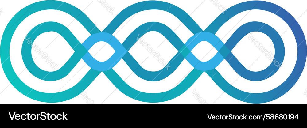 Continuous infinity loop symbol clean abstract Vector Image