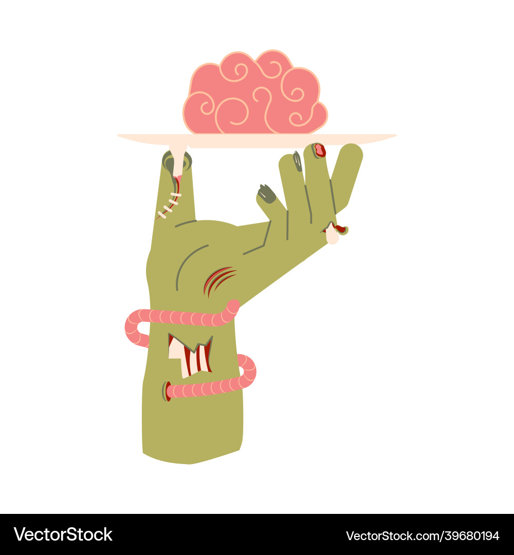 Dead zombie hand holding bloody cocktail isolated Dead zombie hand holding bloody cocktail isolated vector image