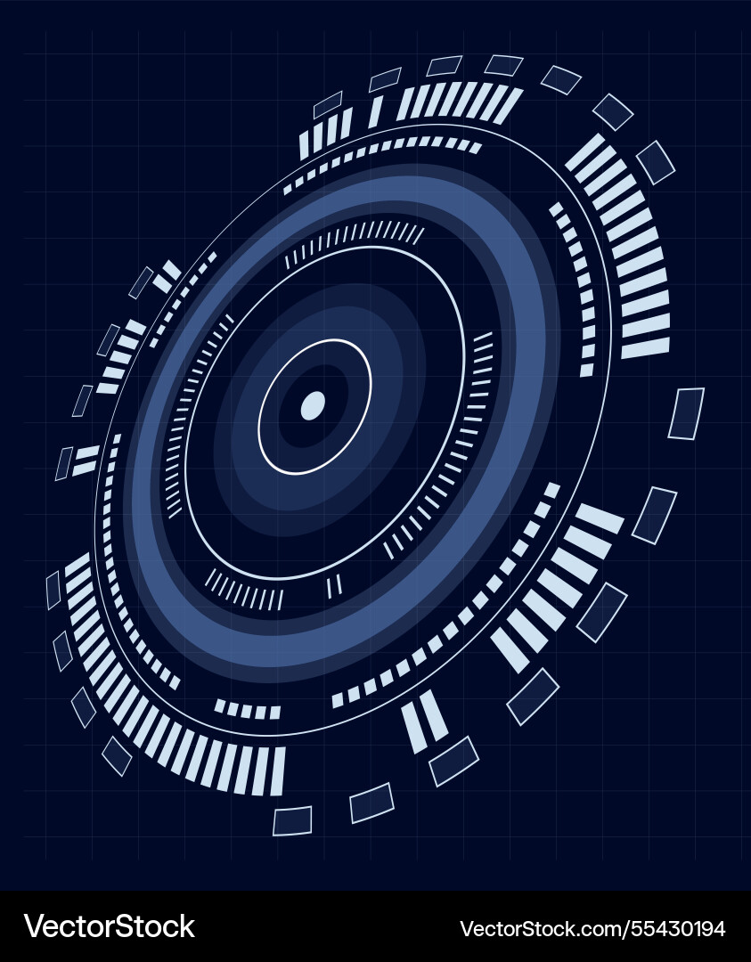 Futuristic hud interface showing a loading Futuristic hud interface showing a loading vector image