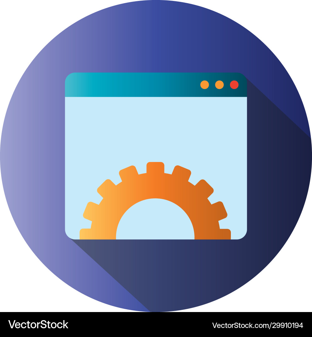 Isolated website page block gradient style icon Isolated website page block gradient style icon Vector Image
