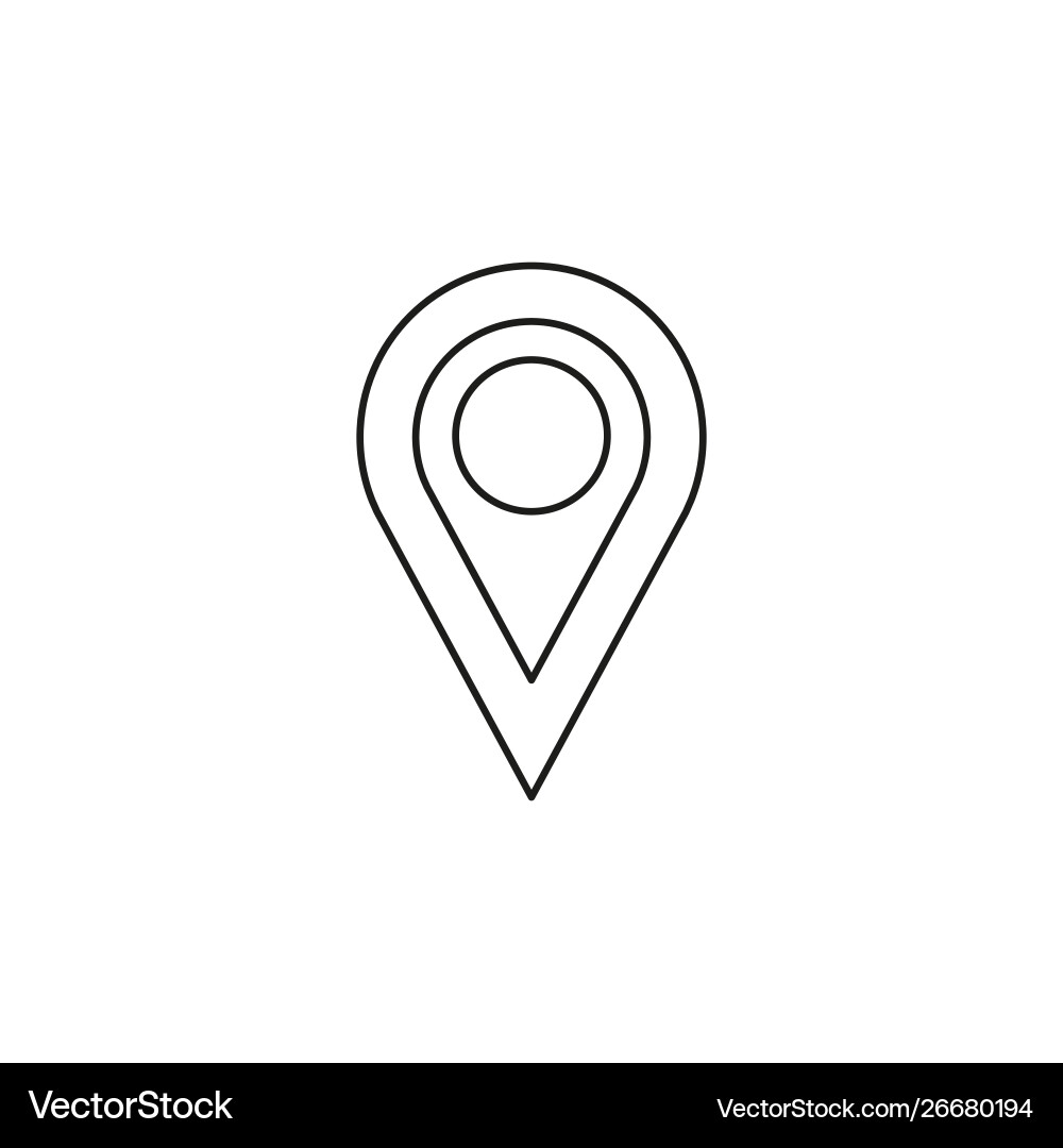 Map pointer pin gps icon - arrow Vector Image