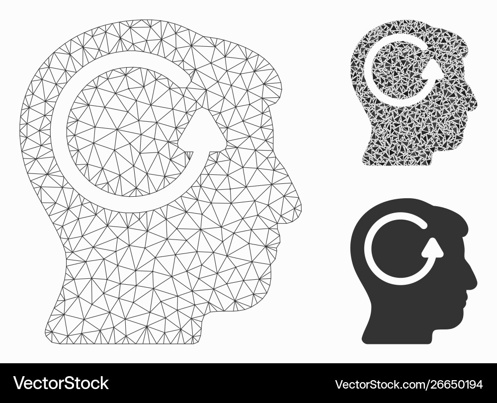 Refresh head memory mesh 2d model Refresh head memory mesh 2d model vector image