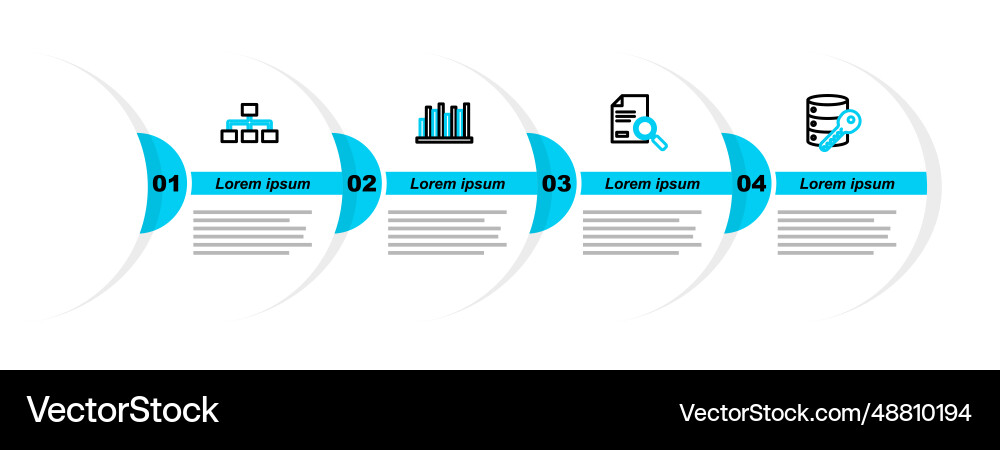 Set line server security with key document search Set line server security with key document search vector image