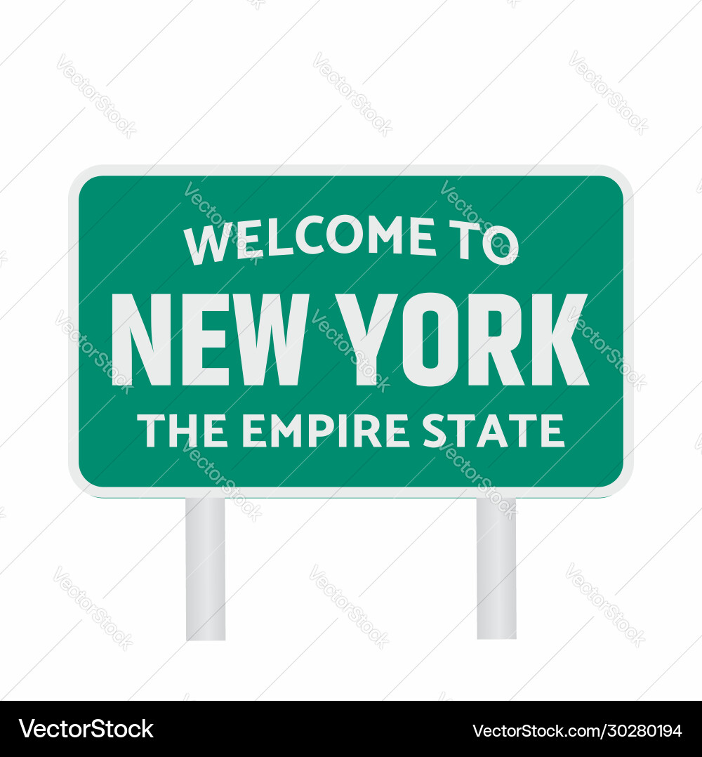 Welcome to new york sign royalty free vector image