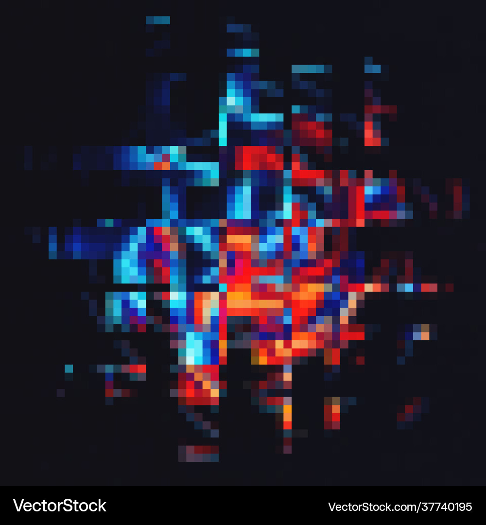 Abstract background with bright shapes and blocks Vector Image