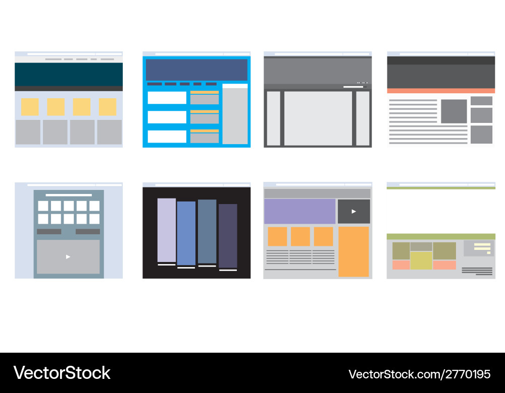 Abstract Website Patterns vector image