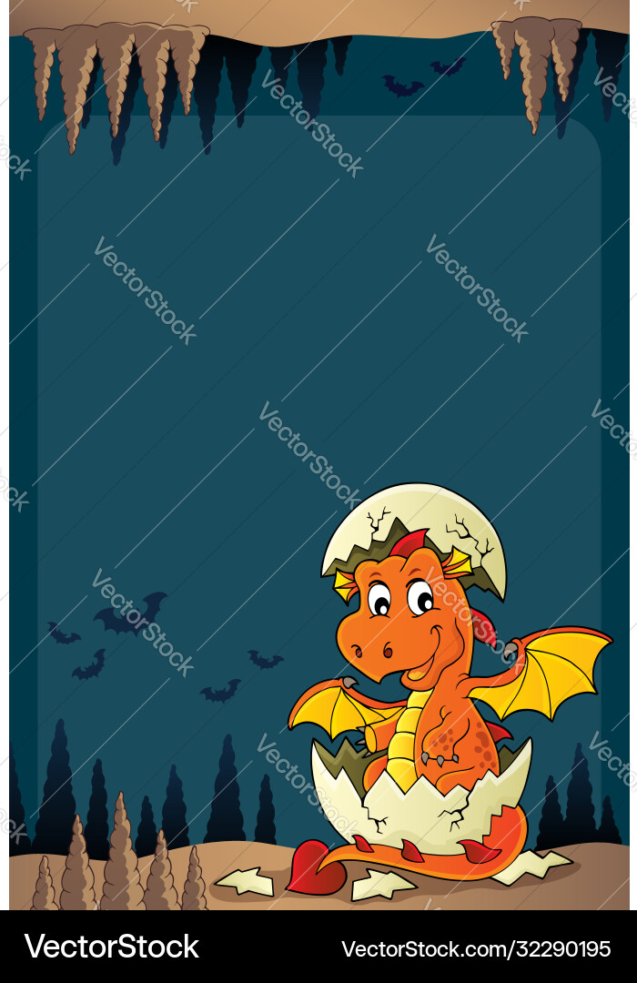 Dragon hatching from egg image 7 Vector Image