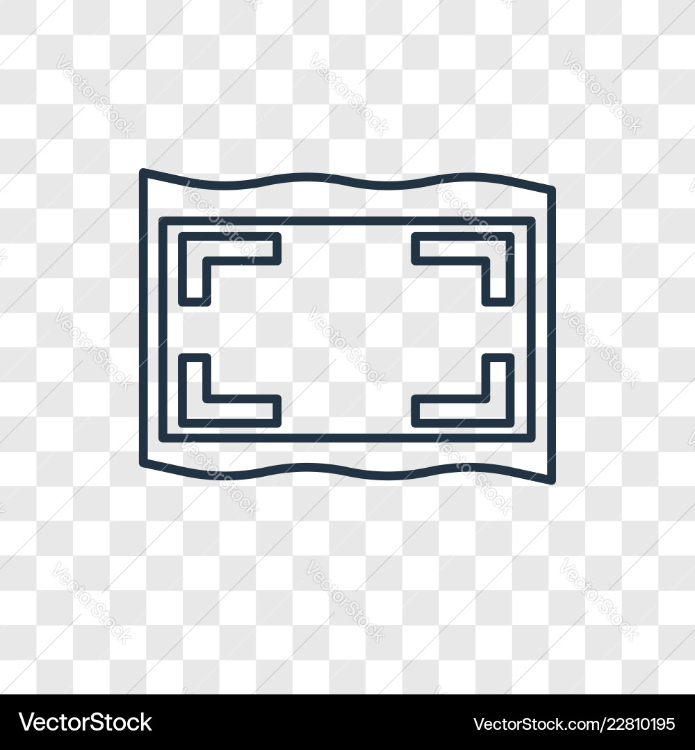 Frame concept linear icon isolated on transparent Frame concept linear icon isolated on transparent vector image