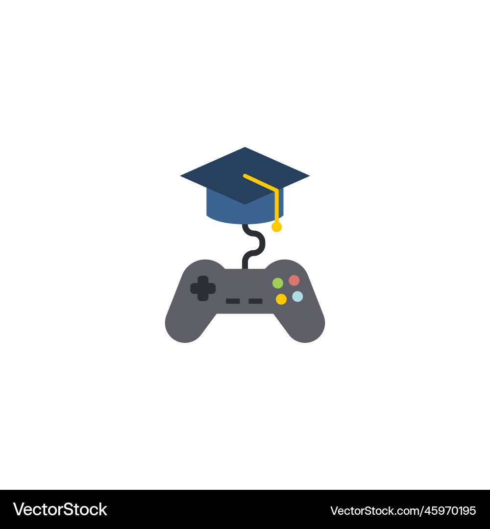 Game-based learning creative icon from e-learning Vector Image