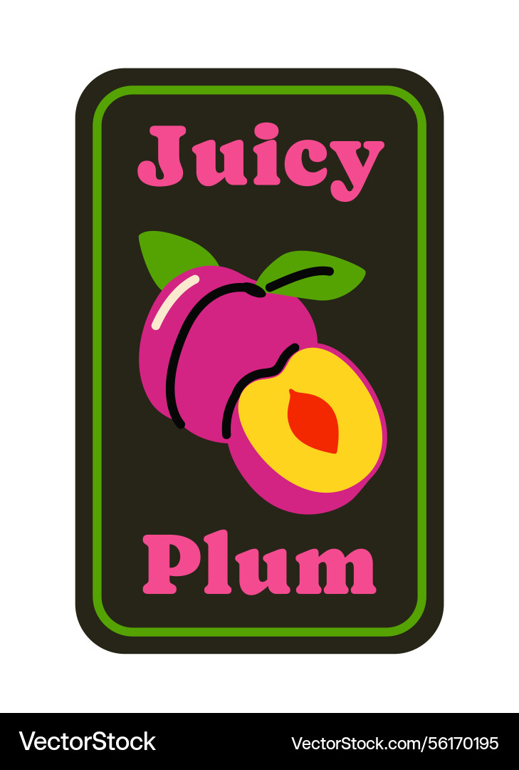 Juicy Klempner Obst-Label-Design Juicy Klempner Obst-Label-Design vektorbild