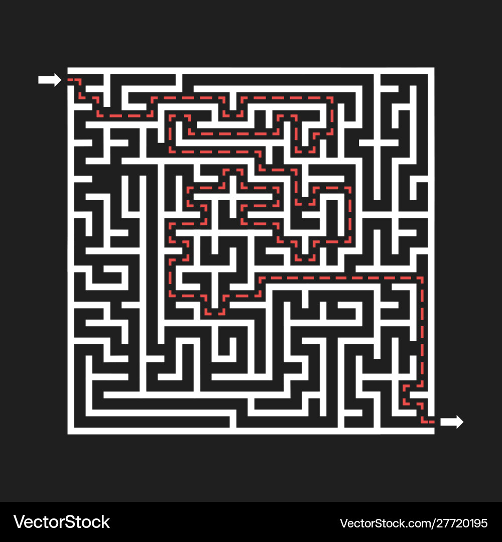 Labyrinth shape design element Labyrinth shape design element Vector Image