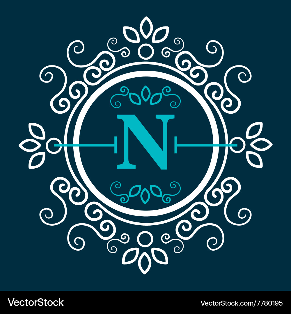Monogram background design vector image