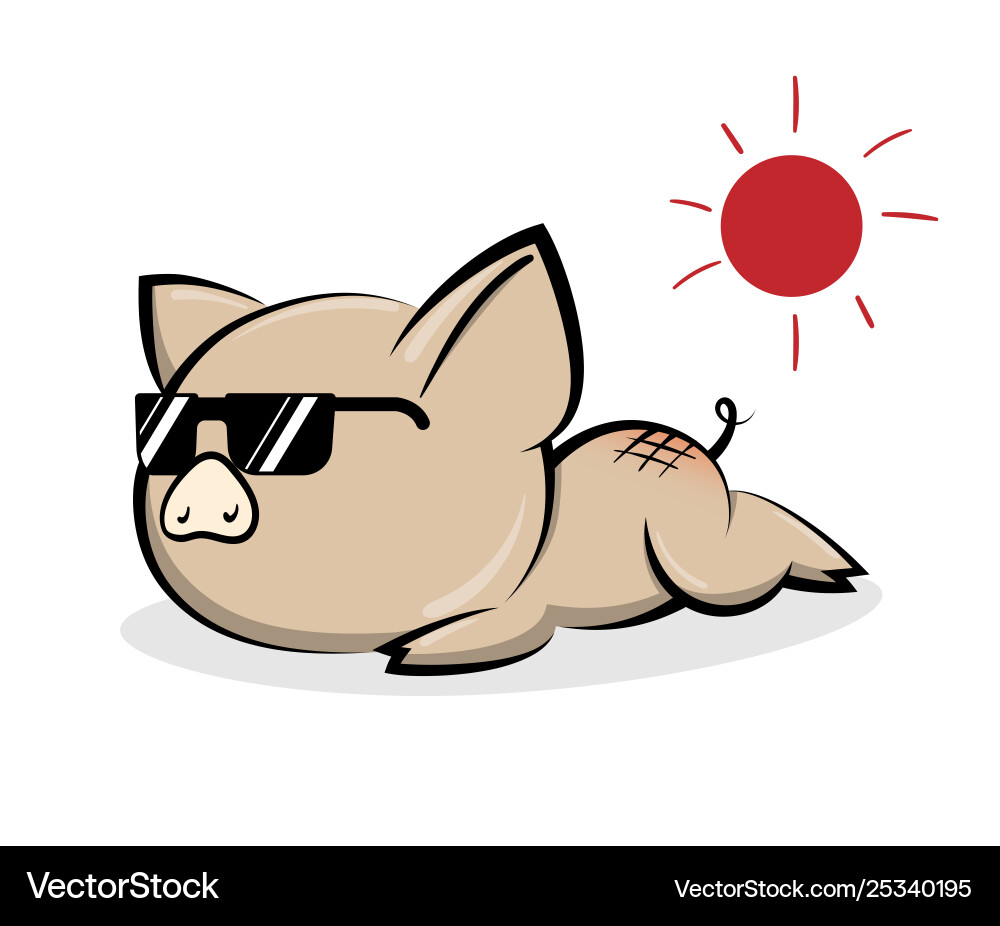 Pig logo on white background Vector Image