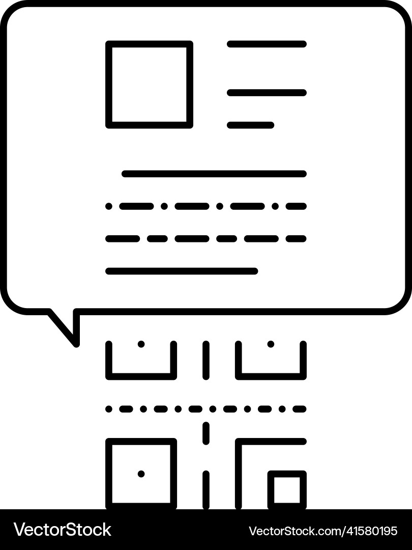 Qr code for find product line icon isolated vector image
