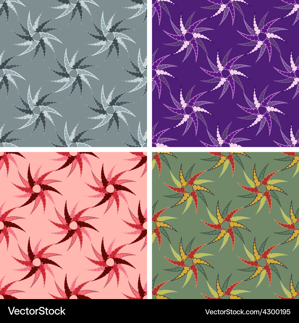 Seamless abstract art pattern set Vector Image