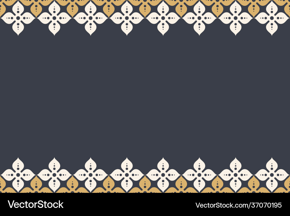 Seamless horizontal border pattern with flowers Seamless horizontal border pattern with flowers vector image