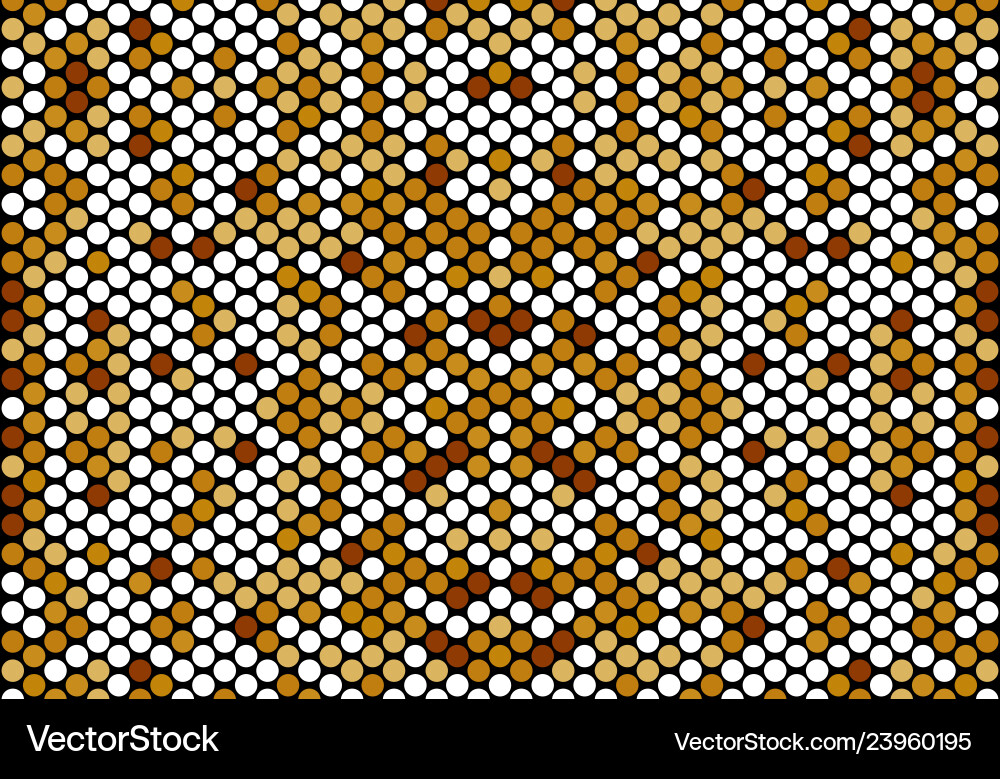 Seamless mosaic circle pattern background vector image