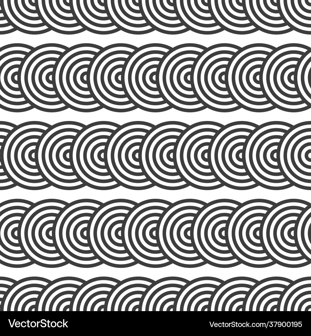 Seamless pattern overlapping circles geometric Seamless pattern overlapping circles geometric vector image