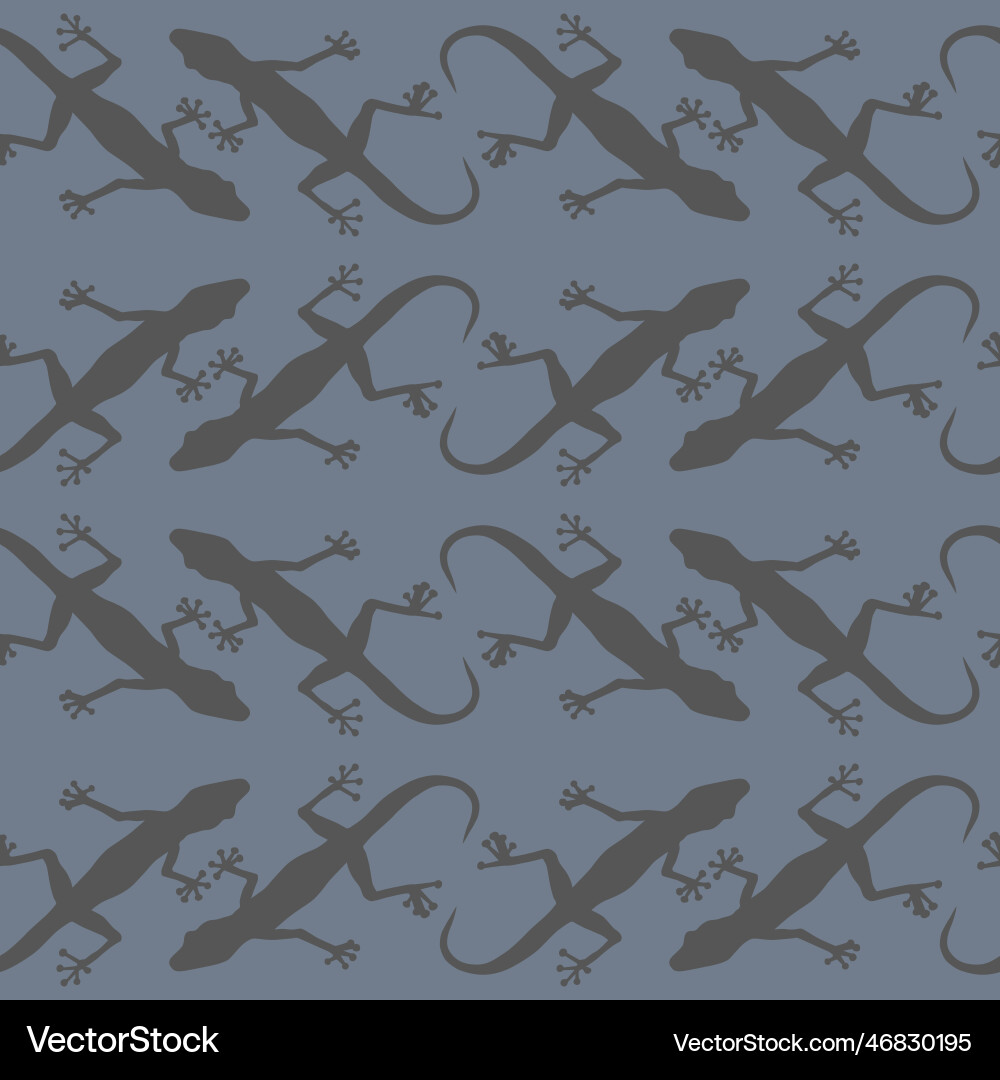 Seamless pattern with gecko lizards endless Vector Image