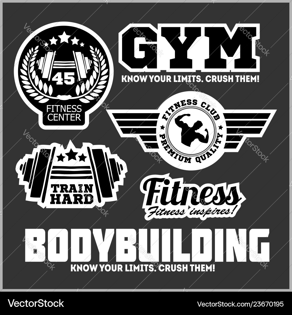 Set von Sport- und Fitness-Logo-Logotypen Set von Sport- und Fitness-Logo-Logotypen vektorbild