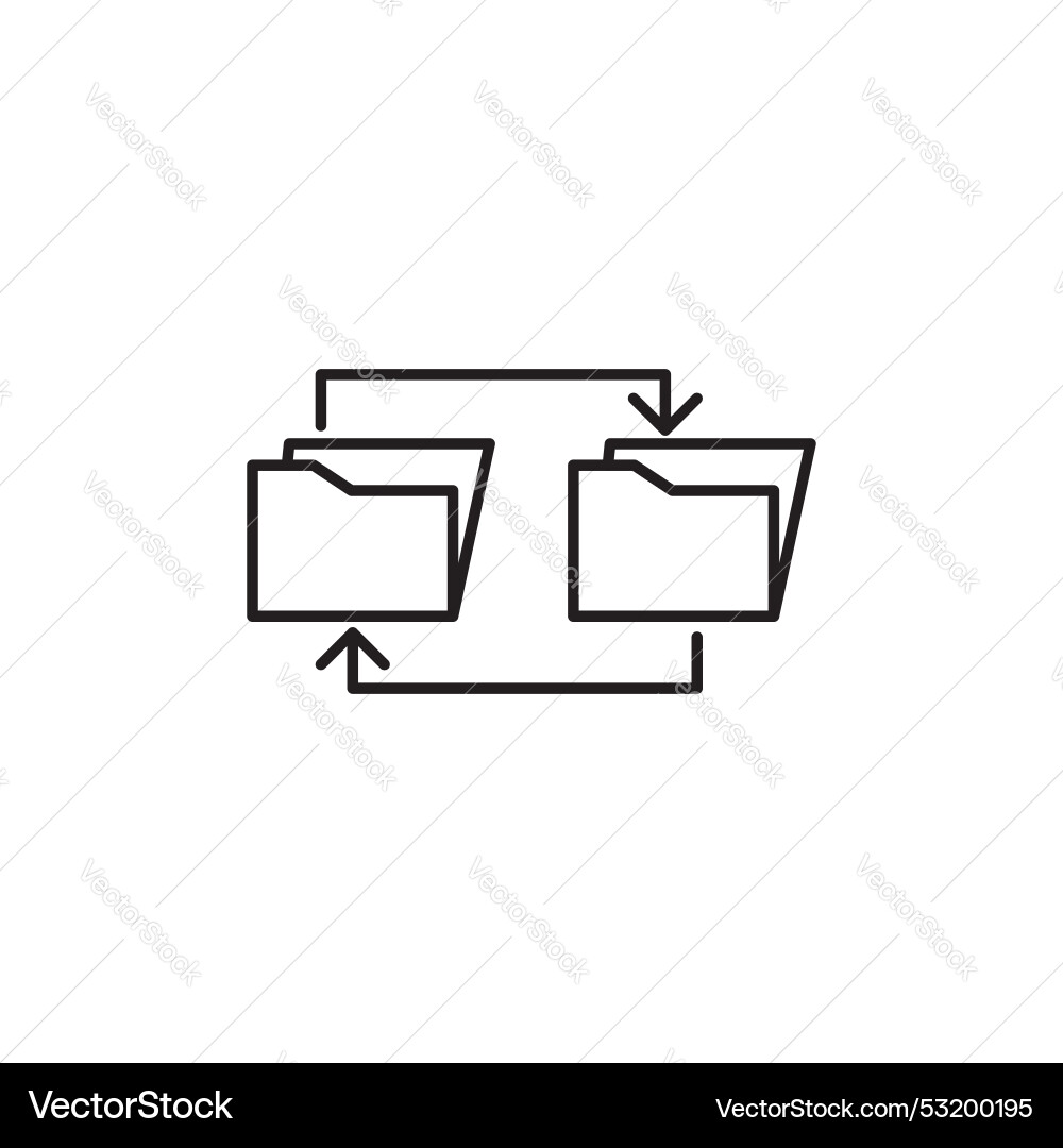 Synchronization icon set share backup data symbol Vector Image
