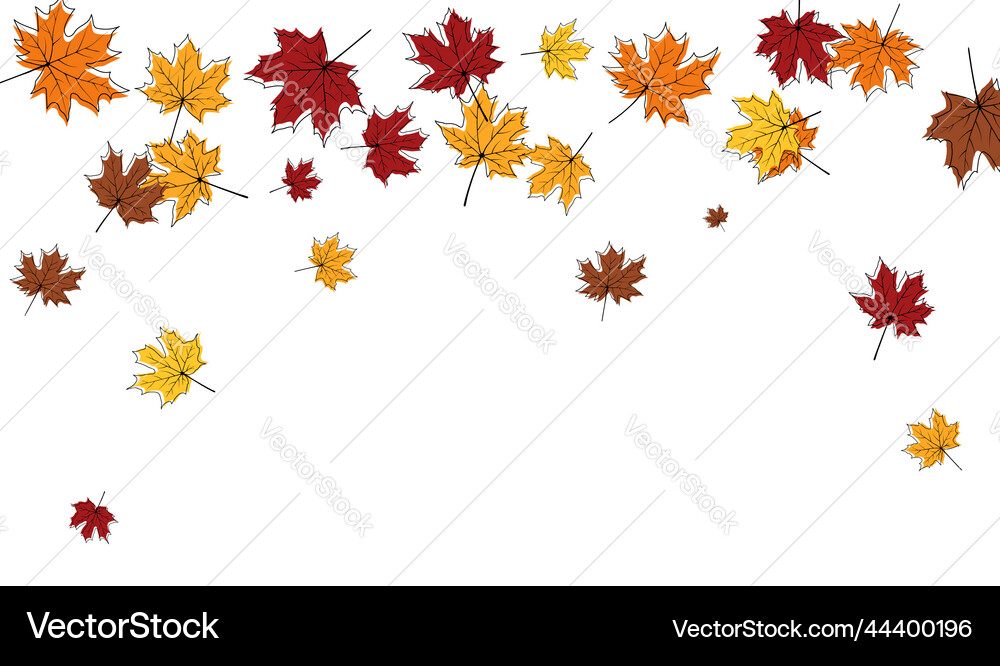 Autumn maple frame Autumn maple frame vector image