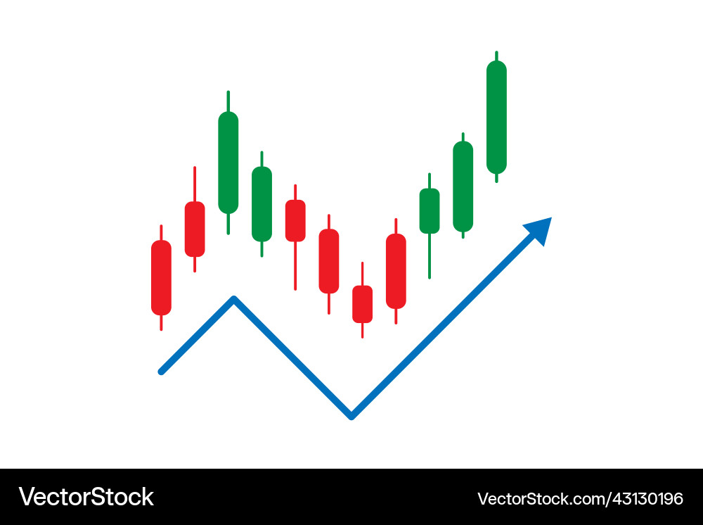 Binary options green and red candles Binary options green and red candles vector image