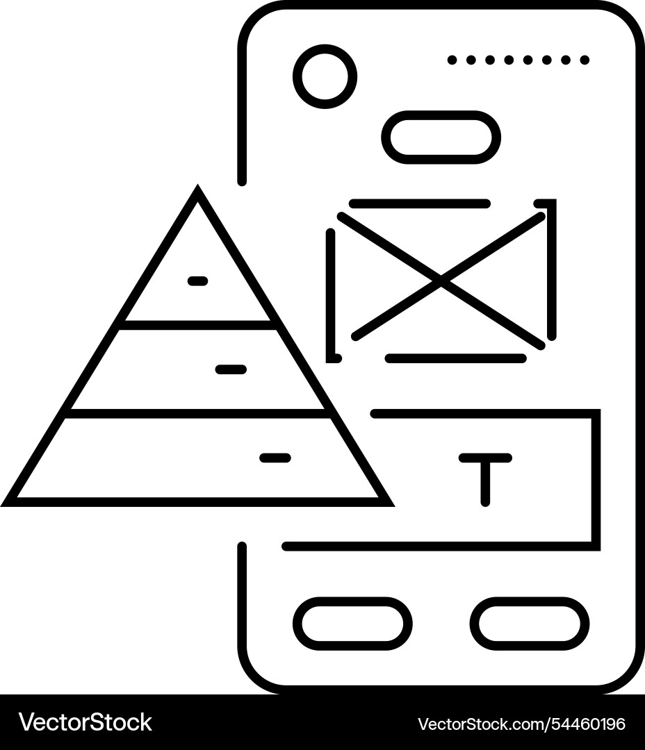 Call to action cta ux ui line icon vector image