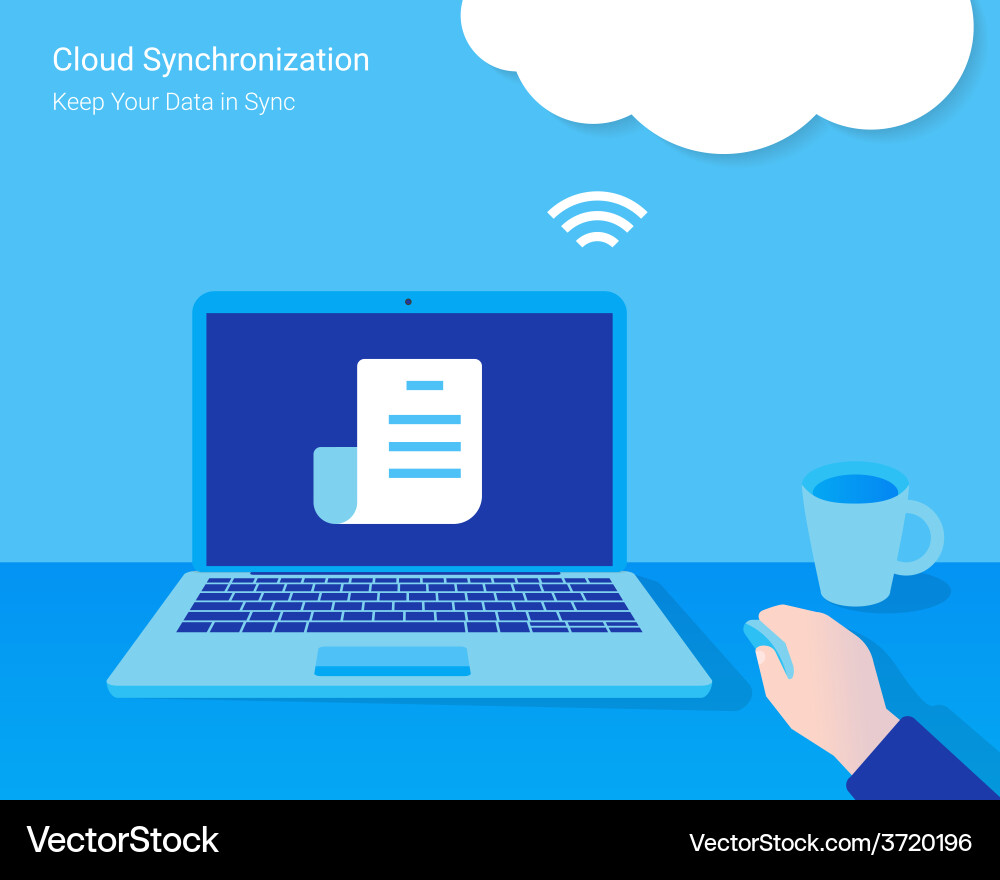 Cloud synchronization vector image