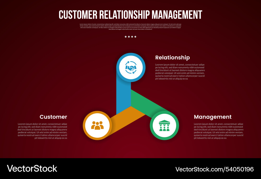Crm infographic template with cycle circular Crm infographic template with cycle circular vector image