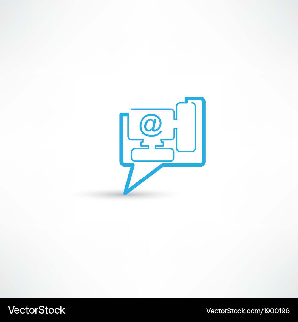 Email on pc computer Vector Image