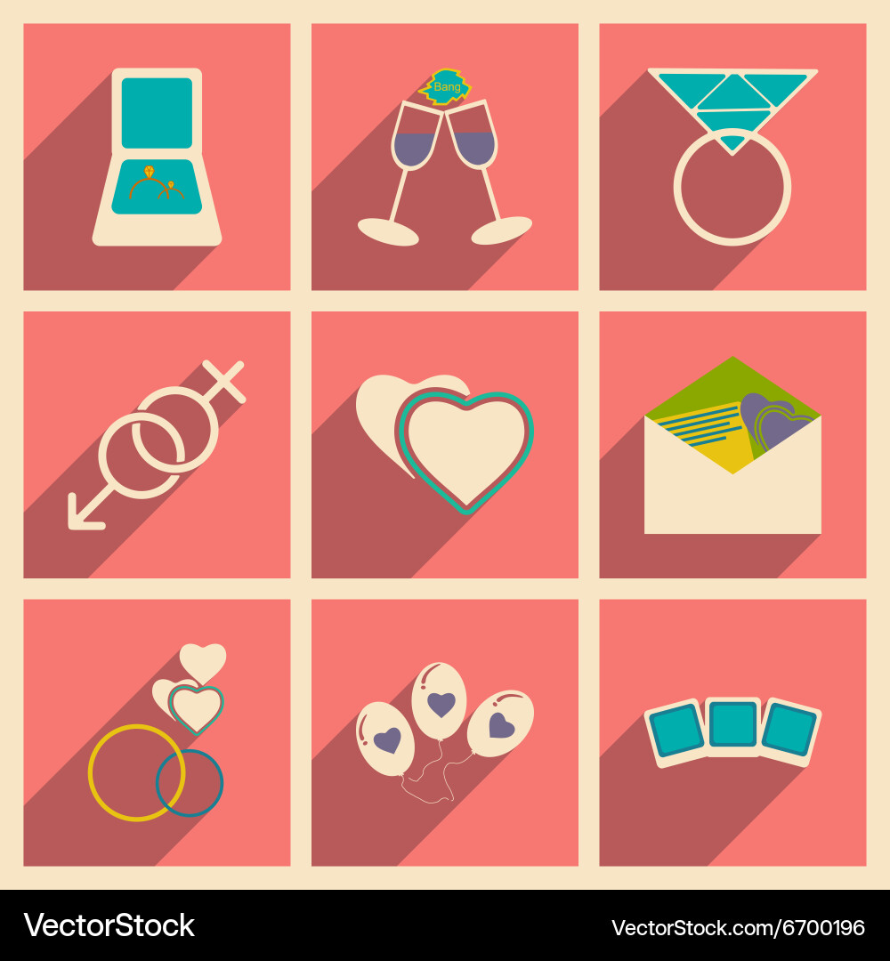 Flat with shadow concept and mobile application vector image